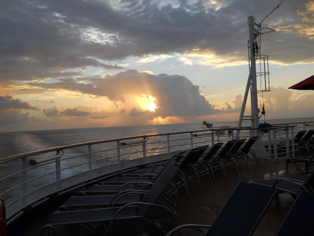 Sunrise in Cozmel Mexico, the third port in our week-long cruise